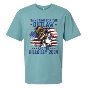 Im Voting For The Outlaw And The Hillbilly 2024 Us Flag Sueded Cloud Jersey T-Shirt