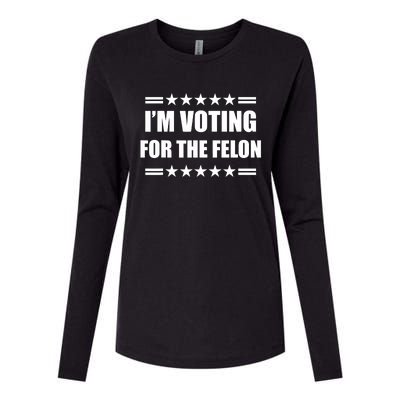 Im Voting For A Felon Pro Trump 2024 Womens Cotton Relaxed Long Sleeve T-Shirt