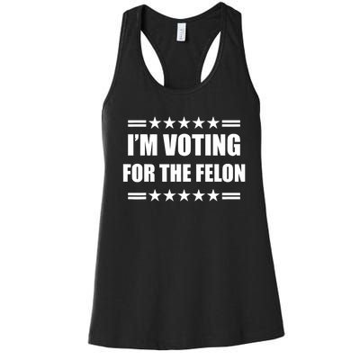 Im Voting For A Felon Pro Trump 2024 Women's Racerback Tank