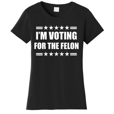 Im Voting For A Felon Pro Trump 2024 Women's T-Shirt