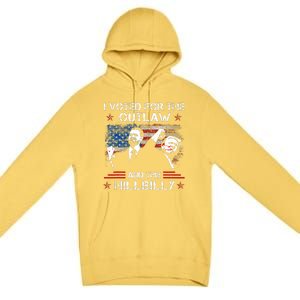 I Voted For The Outlaw And The Hillbilly Trump Vance 2024 Premium Pullover Hoodie