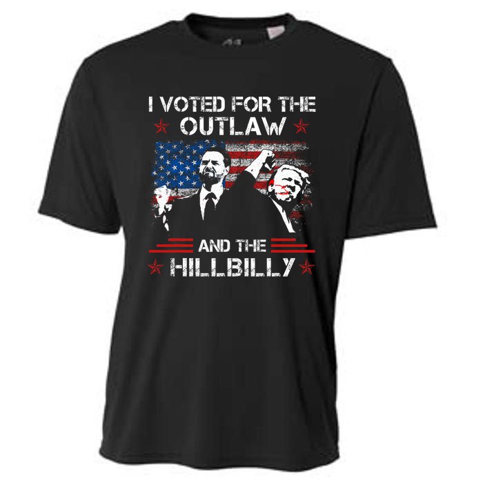 I Voted For The Outlaw And The Hillbilly Trump Vance 2024 Cooling Performance Crew T-Shirt