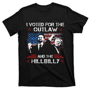 I Voted For The Outlaw And The Hillbilly Trump Vance 2024 T-Shirt