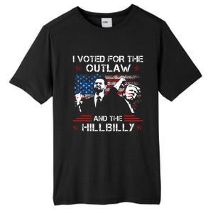 I Voted For The Outlaw And The Hillbilly Trump Vance 2024 Tall Fusion ChromaSoft Performance T-Shirt