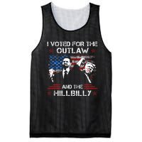 I Voted For The Outlaw And The Hillbilly Trump Vance 2024 Mesh Reversible Basketball Jersey Tank