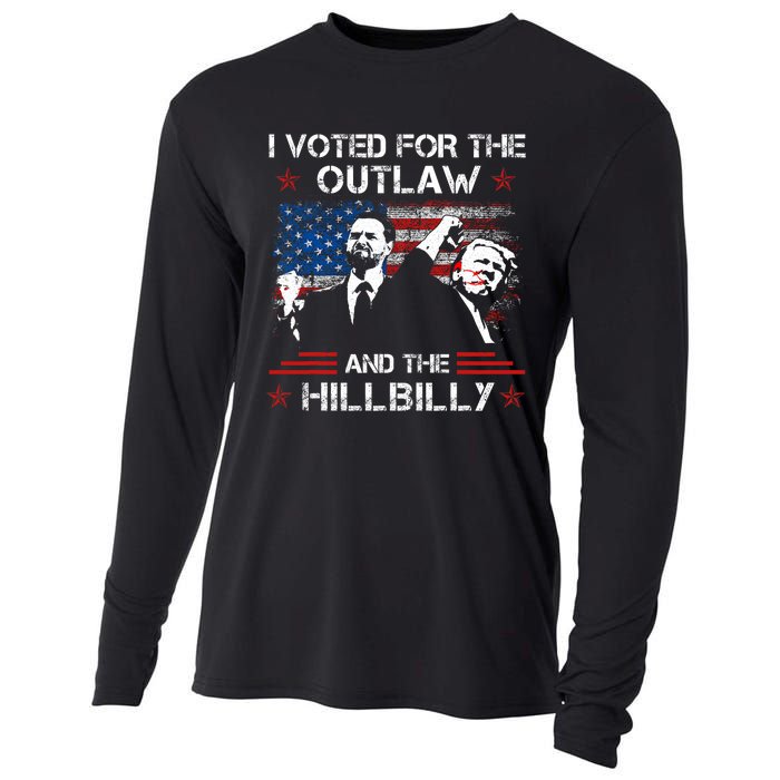 I Voted For The Outlaw And The Hillbilly Trump Vance 2024 Cooling Performance Long Sleeve Crew