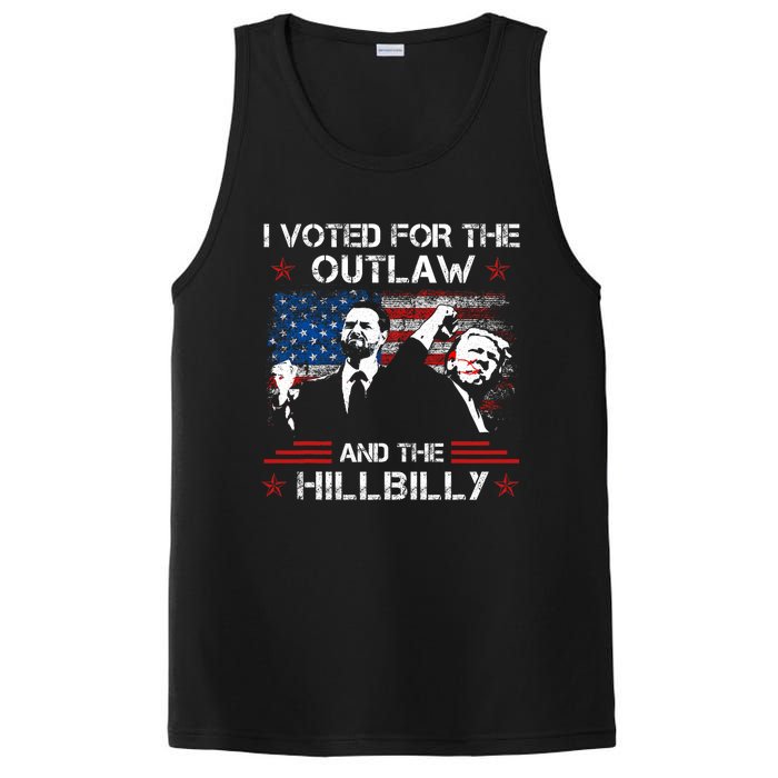 I Voted For The Outlaw And The Hillbilly Trump Vance 2024 PosiCharge Competitor Tank