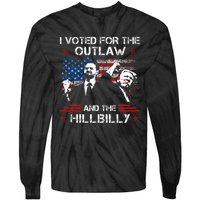 I Voted For The Outlaw And The Hillbilly Trump Vance 2024 Tie-Dye Long Sleeve Shirt