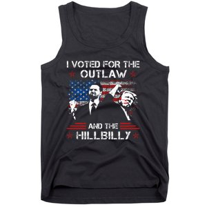 I Voted For The Outlaw And The Hillbilly Trump Vance 2024 Tank Top