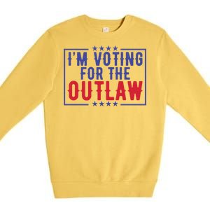 IM Voting For The Outlaw Donald Trump Gift Premium Crewneck Sweatshirt