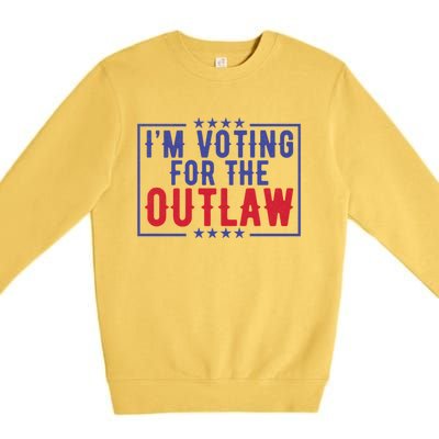 IM Voting For The Outlaw Donald Trump Gift Premium Crewneck Sweatshirt