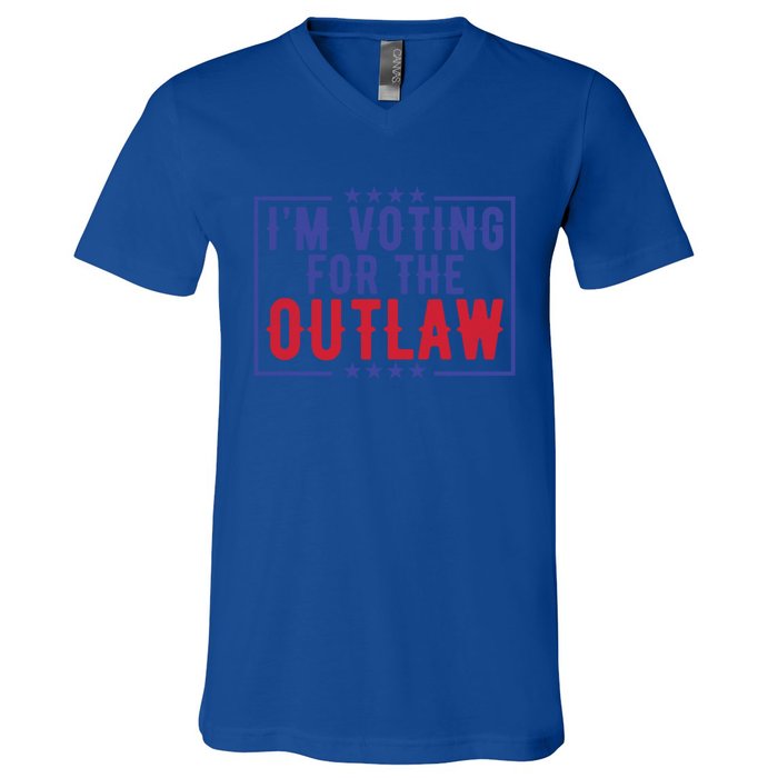 IM Voting For The Outlaw Donald Trump Gift V-Neck T-Shirt