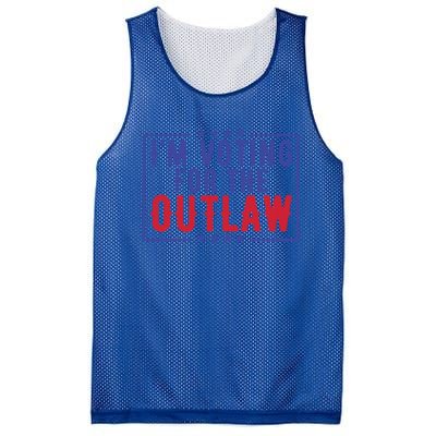 IM Voting For The Outlaw Donald Trump Gift Mesh Reversible Basketball Jersey Tank