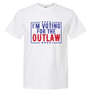 IM Voting For The Outlaw Donald Trump Gift Garment-Dyed Heavyweight T-Shirt