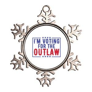 IM Voting For The Outlaw Donald Trump Gift Metallic Star Ornament