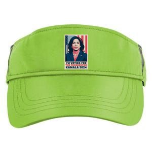 Im Voting For The Prosecutor Kamala 2024 Usa Flag Background Adult Drive Performance Visor