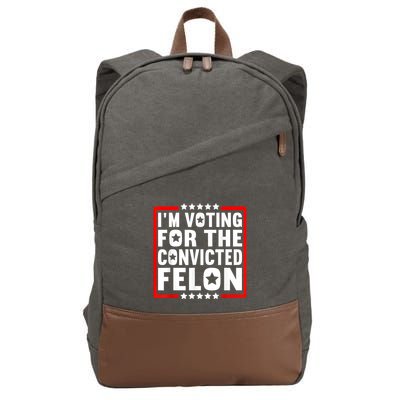 IM Voting For The Convicted Felon Cotton Canvas Backpack