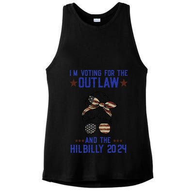 IM Voting For The Outlaw And The Hillbilly 2024 Ladies PosiCharge Tri-Blend Wicking Tank