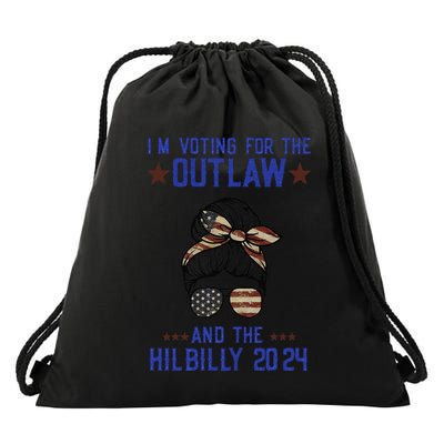 IM Voting For The Outlaw And The Hillbilly 2024 Drawstring Bag