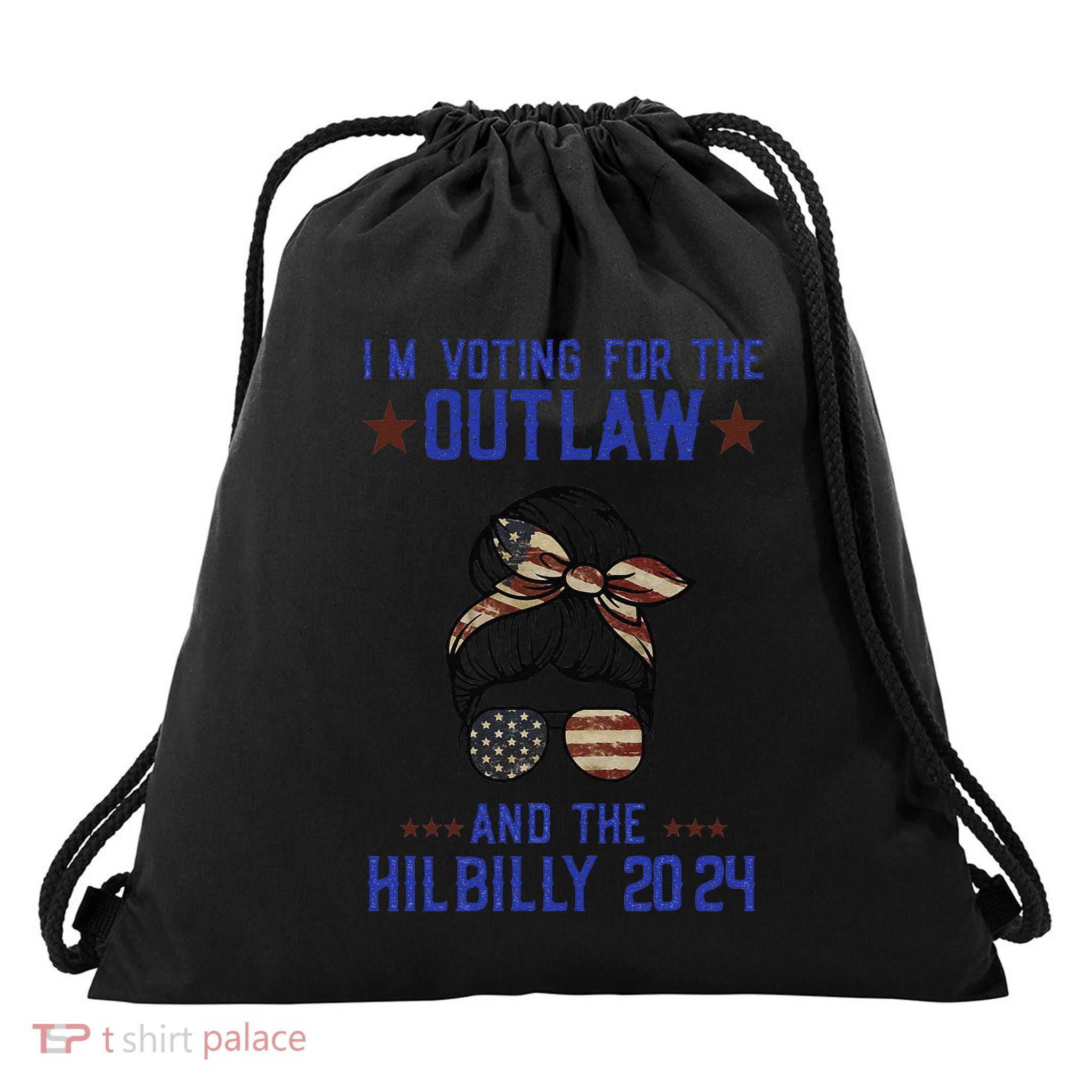 IM Voting For The Outlaw And The Hillbilly 2024 Drawstring Bag