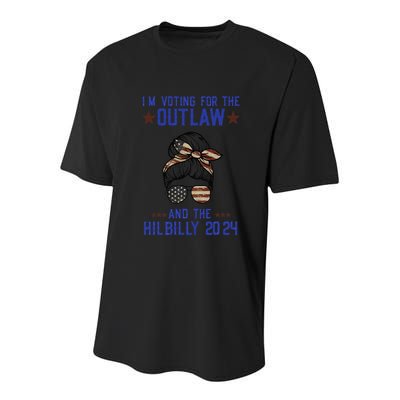 IM Voting For The Outlaw And The Hillbilly 2024 Youth Performance Sprint T-Shirt