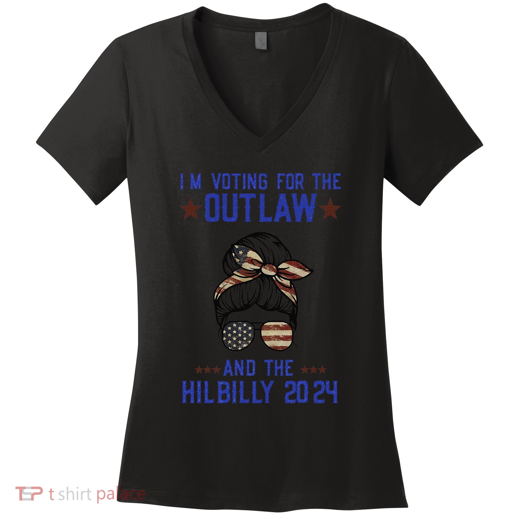 IM Voting For The Outlaw And The Hillbilly 2024 Women's V-Neck T-Shirt