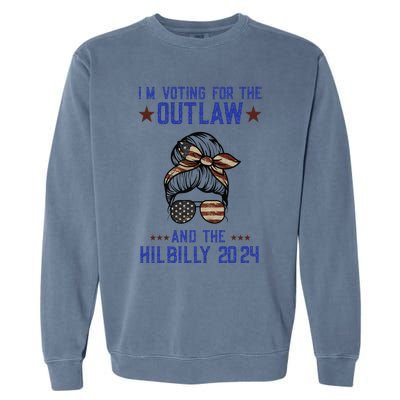 IM Voting For The Outlaw And The Hillbilly 2024 Garment-Dyed Sweatshirt