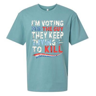 IM Voting For The Guy They Keep Trying To Kill 2024 Usa Sueded Cloud Jersey T-Shirt