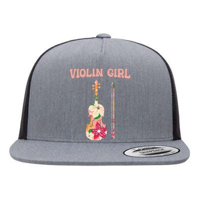 Intelligent Violin Funny Stringed Musical Instrument Flat Bill Trucker Hat