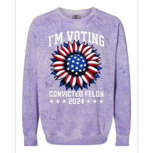 IM Voting For A Felon In 2024 Colorblast Crewneck Sweatshirt