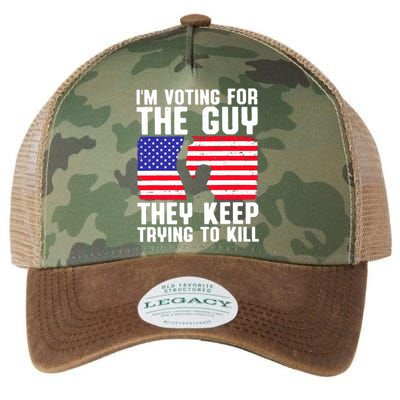 IM Voting For The Guy They Keep Trying To Kill Legacy Tie Dye Trucker Hat