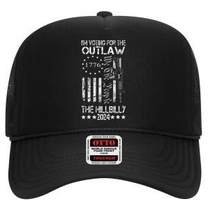 IM Voting For The Outlaw And The Hillbilly 2024 Pro 45 High Crown Mesh Back Trucker Hat