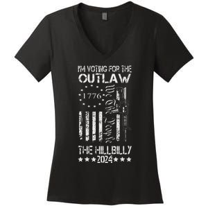 IM Voting For The Outlaw And The Hillbilly 2024 Pro 45 Women's V-Neck T-Shirt