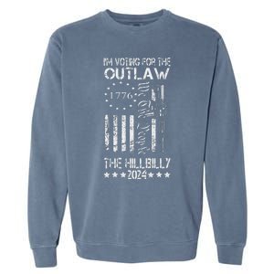 IM Voting For The Outlaw And The Hillbilly 2024 Pro 45 Garment-Dyed Sweatshirt