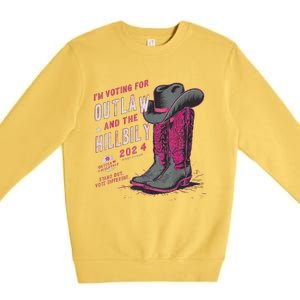 IM Voting For The Outlaw And The Hillbilly 2024 Retro Premium Crewneck Sweatshirt