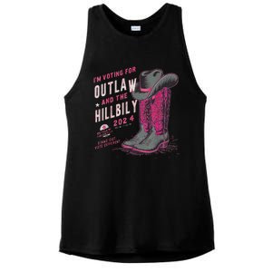 IM Voting For The Outlaw And The Hillbilly 2024 Retro Ladies PosiCharge Tri-Blend Wicking Tank