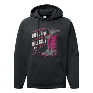 IM Voting For The Outlaw And The Hillbilly 2024 Retro Performance Fleece Hoodie