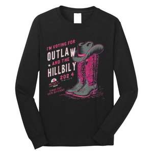 IM Voting For The Outlaw And The Hillbilly 2024 Retro Long Sleeve Shirt