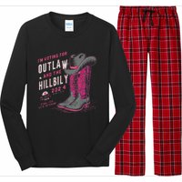 IM Voting For The Outlaw And The Hillbilly 2024 Retro Long Sleeve Pajama Set