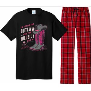 IM Voting For The Outlaw And The Hillbilly 2024 Retro Pajama Set