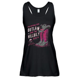 IM Voting For The Outlaw And The Hillbilly 2024 Retro Ladies Essential Flowy Tank