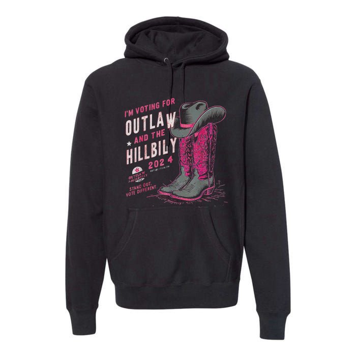 IM Voting For The Outlaw And The Hillbilly 2024 Retro Premium Hoodie