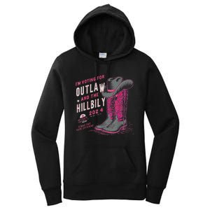 IM Voting For The Outlaw And The Hillbilly 2024 Retro Women's Pullover Hoodie