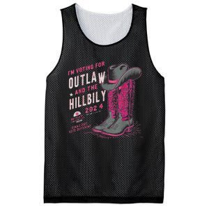 IM Voting For The Outlaw And The Hillbilly 2024 Retro Mesh Reversible Basketball Jersey Tank