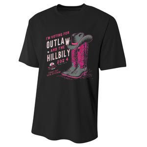 IM Voting For The Outlaw And The Hillbilly 2024 Retro Performance Sprint T-Shirt