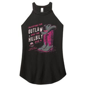 IM Voting For The Outlaw And The Hillbilly 2024 Retro Women's Perfect Tri Rocker Tank