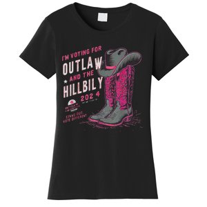 IM Voting For The Outlaw And The Hillbilly 2024 Retro Women's T-Shirt