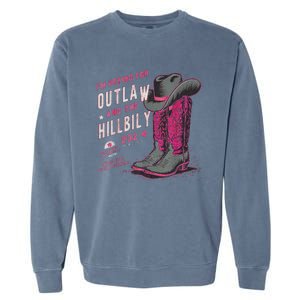 IM Voting For The Outlaw And The Hillbilly 2024 Retro Garment-Dyed Sweatshirt