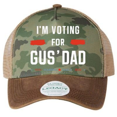 IM Voting For Gus Dad Vote Harris Walz 2024 Legacy Tie Dye Trucker Hat