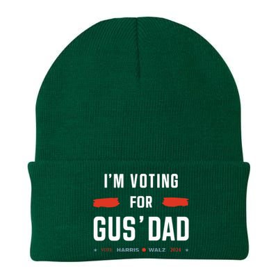 IM Voting For Gus Dad Vote Harris Walz 2024 Knit Cap Winter Beanie